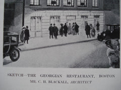 Sketch of the Georgian Restaurant , Boston, MA, 1912, Mr. C.H. Blackall