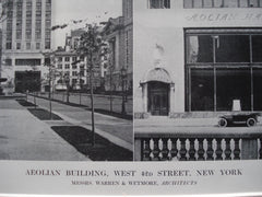 Aeolian Building, West 42nd Street , New York, NY, 1912, Warren & Wetmore