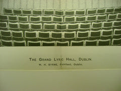 Grand Lyric Hall, Dublin, Ireland, EUR, 1898, W. H. Byrne