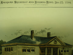 Competitive Design for a Primary School , Woburn, MA, 1894, A. H. Gould