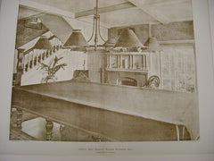 Castle Keep Billiard Entrance Hall, Reigate, England, UK, 1898, Ernest Runtz