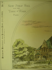 New Public Hall, Ware, MA, 1885, H. W. Hartwell and Wm. C. Richardson