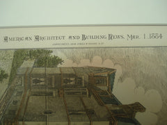 Residence of Geo. B. Swain, Esq. , Newark, NJ, 1884, Paul G. Botticher