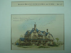 Residence of Francis H. Slade , Lawrence, NY, 1884, H. M. Congdon