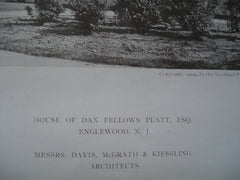 House of Dan Fellows Platt, ESQ, Englewood, NJ, 1909, Messrs. Davis, McGrath & Kiessling