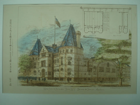 New State Armory, Troy, NY, 1884, Brown & Dawson