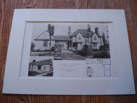 A Gardener's Cottage and Garage , Kennebunkport, ME, 1909, Messrs. Green & Wicks