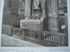 Donovan Memorial Altar at the Church of St. Paul the Apostle , New York, NY, 1909, A. D. Jenkins