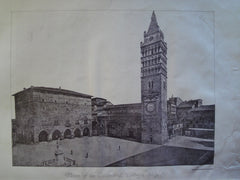 Plaza of the Cathedral, Pistoja, Italy, EUR, 1885, Unknown