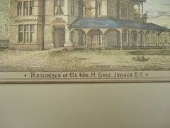 Residence of Mr. William H. Sage , Ithaca, NY, 1877, Wm. H. Miller