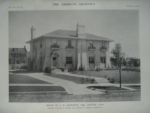 House of A.H. Bosworth, Esq., Denver, CO, 1915, Messrs. William E. Fisher and Arthur A. Fisher