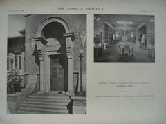 Henry White Warren Branch Library , Denver, CO, 1915, Messrs. William E. Fisher and Arthur A. Fisher