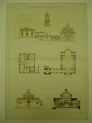 Proposed Office Building and Mortuary Chapel for the Mount Auburn Cemetery Association , Boston, MA, 1896, G. Wilton Lewis