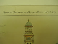 Proposed Office Building and Mortuary Chapel for the Mount Auburn Cemetery Association , Boston, MA, 1896, G. Wilton Lewis