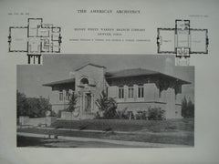 Henry White Warren Branch Library , Denver, CO, 1915, Messrs. William E. Fisher and Arthur A. Fisher