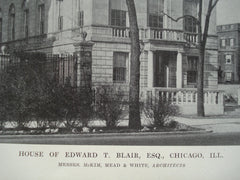 House of Edward T. Blair, Esq. , Chicago, IL, 1915, Messrs. McKim, Mead & White