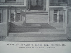 Entrance to the House of Edward T. Blair, Esq. , Chicago, IL, 1915, Messrs. McKim, Mead & White