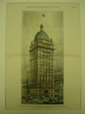 Building on the Corner of Third and Market Streets for Claus Spreckels, Esq., San Francisco, CA, 1897, James W. & Merritt J. Reid