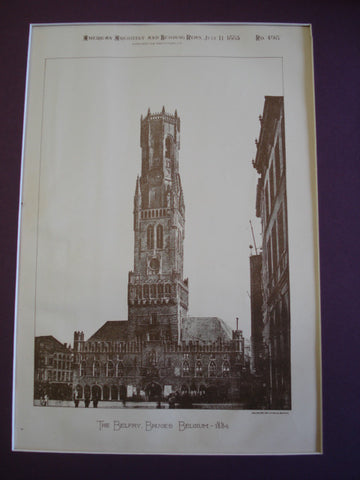 Belfry in Bruges, Bruges, Belgium, EUR, 1885, Unknown