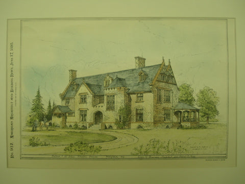 House of John Dixon , Moylan, PA, 1893, Geo. T. Pearson