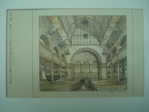 Madison Avenue Methodist Evangelical Church , New York, NY, 1884, R. H. Robertson