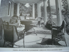 Porch-House of Vanderpoel Adriance. Williamstown, Massachusetts. James Purdon. 1916