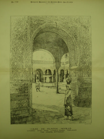 Court-Yard of the Casa de Pilatos , Seville, Spain, EUR, 1889, Unknown