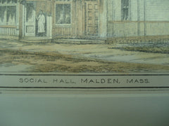Social Hall , Malden , MA, 1879, Kirby & Lewis