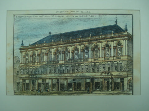 Shops, Offices, Hall, Etc. on Ellison St. , Jarrow, England, NY, 1883, Austin and Johnson