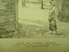 Court-Yard of the Casa de Pilatos , Seville, Spain, EUR, 1889, Unknown
