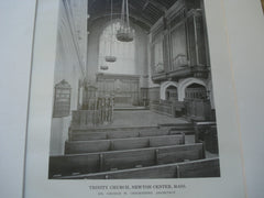 Trinity Church. Newton Center, Massachusetts. George W. Chickering. 1916. Original Photograph