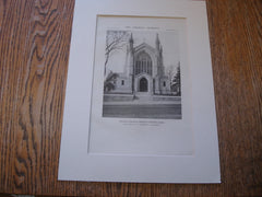 Exterior of Trinity Church. Newton Center, Massachusetts. George W. Chickering. 1916. Original Photograph