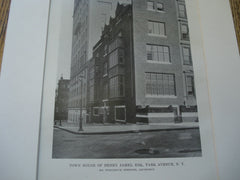 Town House of Henry James, ESQ., Park Avenue. New York, New York. Frederick Sterner. 1916. Original Photograph