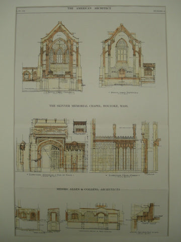 Skinner Memorial Chapel , Holyoke, MA, 1912, Messrs. Allen & Collens