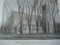 Trinity Episcopal Church, Syracuse, New York. Brazer & Robb. 1916. Original Photograph