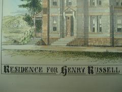 Residence of Henry Russell, Esq., Albany, NY, 1879, Wm. M Woollett