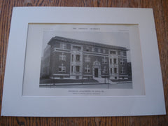 Kingsbury Apartments, St. Louis MO. 1916. La Beaume & Klein. Original Photograph