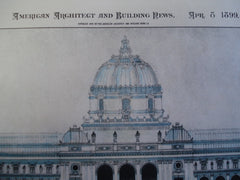 Competitive Design for the Minnesota Capitol , St. Paul, MN, 1899, J.L. Wees