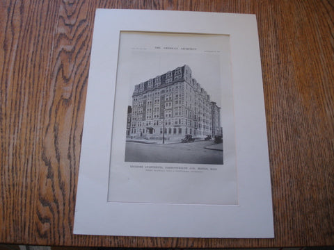 Kenmore Apartments. Boston MA. 1916. Blackall, Clapp & Whittemore. Original Photograph