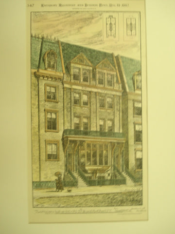 Houses on 37th St. and Park Ave., New York, NY, 1882, James Brown Lord