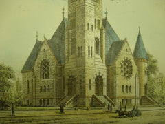 St. Thomas Episcopal Church in St. Catherine's, Ontario, Canada. M. E. Beebe. 1879. Original Plan