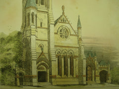 Design for Trinity Church in St. Johns, New Brunswick, Canada. Potter & Robertson. 1879. Original Plan