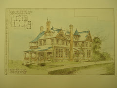 Residence of Wm. D. Black, Esq., New Milford, CT, 1882, Carl Pfeiffer