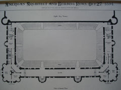 Proposed Armory for Troop A of the National Guard of the State of New York, New York, NY, 1894, Paulsen & Lavalle