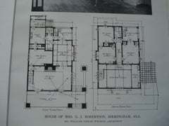 House of Mrs. G.J. Robertson, Birmingham, AL. 1916. William Leslie Welton. Original Photograph