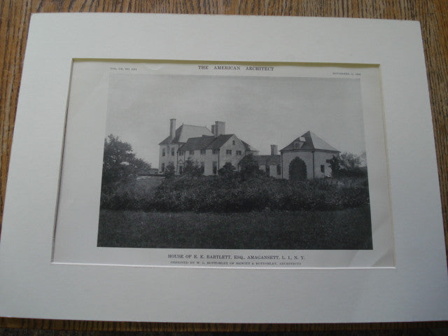 Another view of House of E.E. Bartlett,ESQ, Amagansett, L.I., NY. 1916. W.L. Bottomley