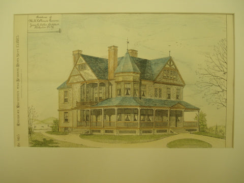 Residence of H. L. Slosson, Geneva, NY, 1883, James G. Cutler