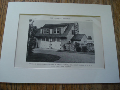 Service Group-Estate of Amos D. Carver, ESQ., Locust Valley, L.I., NY, 1916. Tooker & Marsh