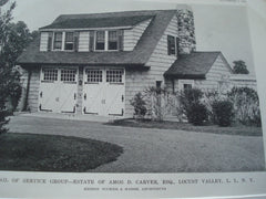 Service Group-Estate of Amos D. Carver, ESQ., Locust Valley, L.I., NY, 1916. Tooker & Marsh