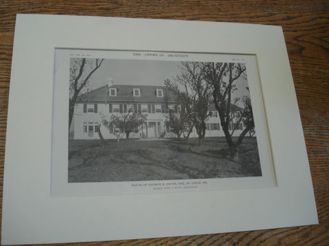 House of George K. Smith, ESQ., St. Louis, MO, 1915, Messrs. Roth & Study